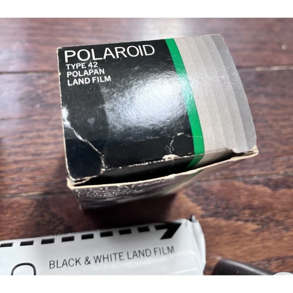 Polaroid Type 42 B&W Land Film 8 prints EXPIRED 1981 Lot of 2